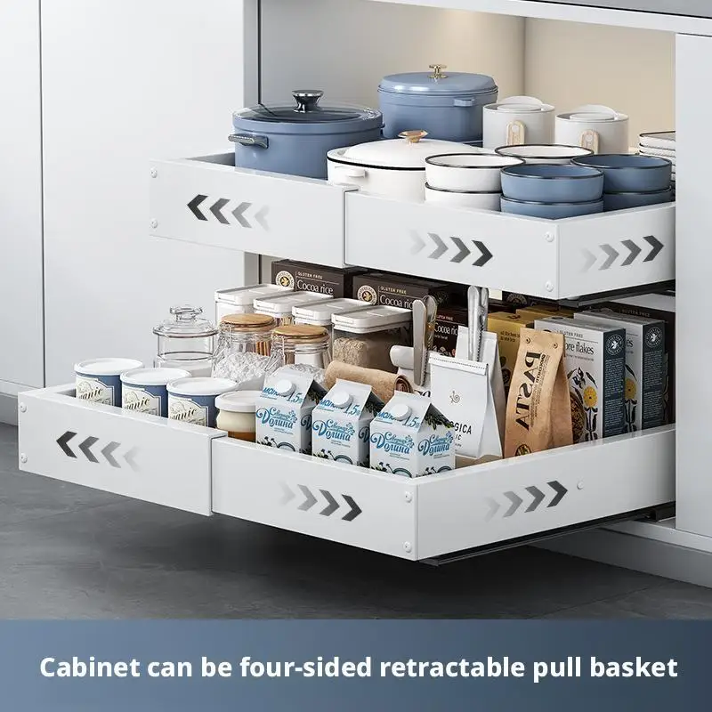 Four-sided Retractable Bowl Basket Kitchen Under The Sink Drawer Dishes Seasoning Sliding Storage Rack Box
Four-sided Retractable Bowl Basket Kitchen Under The Sink Drawer Dishes Seasoning Sliding Storage Rack Box