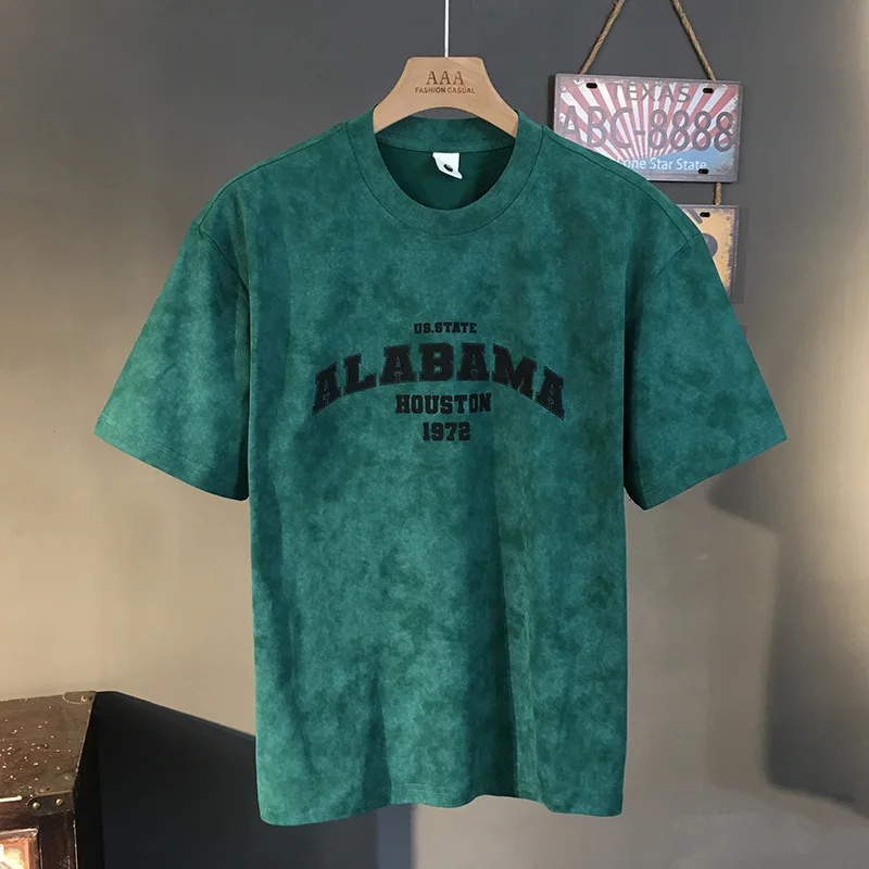 Fashionable retro washed men's 2025 new trendy printed loose round neck breathable short sleeved men's clothing
Fashionable retro washed men's 2025 new trendy printed loose round neck breathable short sleeved men's clothing