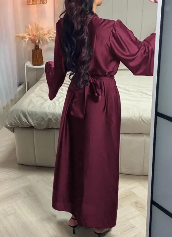 Womens Dresses 2025 Spring Autumn New Solid Color Round Neck Long Sleeved High Waist Lace Up Elegant Long Dress
Womens Dresses 2025 Spring Autumn New Solid Color Round Neck Long Sleeved High Waist Lace Up Elegant Long Dress