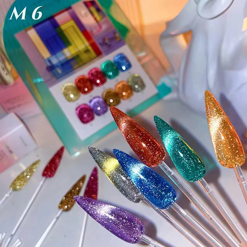 Vendeeni 10 Color Translucent Broken Diamond Cat Eye Gel Nail Polish UV LED Soak Off Flash Magnetic Nail Art Gel Varnish Lacquer
Vendeeni 10 Color Translucent Broken Diamond Cat Eye Gel Nail Polish UV LED Soak Off Flash Magnetic Nail Art Gel Varnish Lacquer