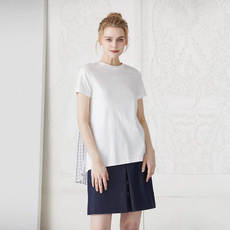 Повседневная летняя футболка из двустороннего шелковистого хлопка в клетку с эффектом сборки, коллекция G-ZEN, для повседневной носки
Повседневная летняя футболка из двустороннего шелковистого хлопка в клетку с эффектом сборки, коллекция G-ZEN, для повседневной носки