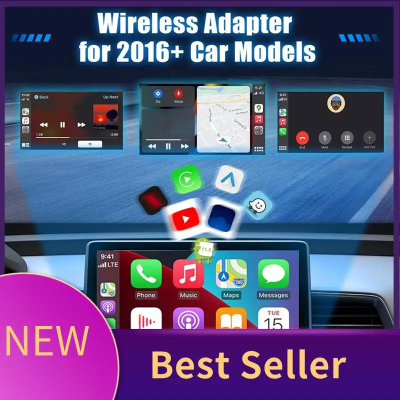 HFES 4-In-1 Wireless Carplay Adapter,Android Auto Wireless Adapter,Wired To Wireless Adapter Smart AI Box For 2016+ Cars
HFES 4-In-1 Wireless Carplay Adapter,Android Auto Wireless Adapter,Wired To Wireless Adapter Smart AI Box For 2016+ Cars