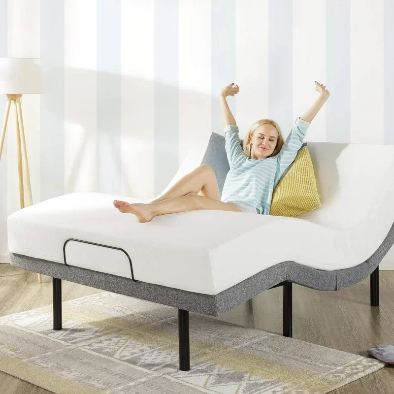 Adjustable Bed Base Queen - Unique Added Tilt/Wireless Control / 5 Minute Tool-Free Assembly/Dual U
Adjustable Bed Base Queen - Unique Added Tilt/Wireless Control / 5 Minute Tool-Free Assembly/Dual U