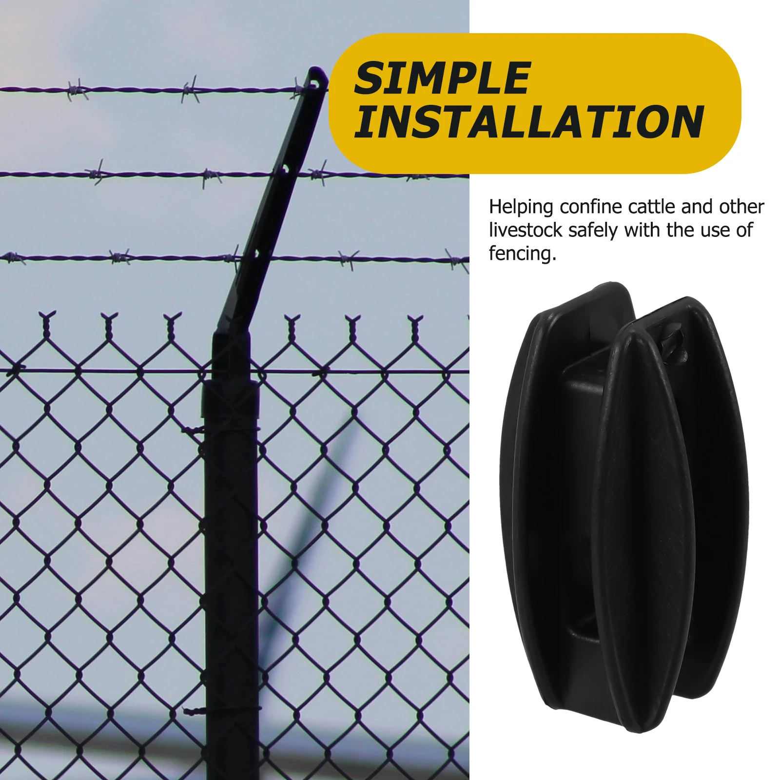 10 Pcs Black Fence Wire Insulators Electric Portable Post Replacement Livestock Farming Supplies DIY Accessories
10 Pcs Black Fence Wire Insulators Electric Portable Post Replacement Livestock Farming Supplies DIY Accessories