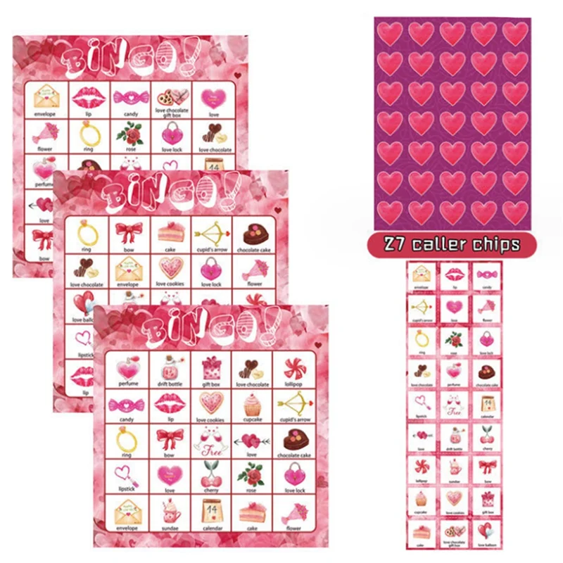 Игровые карты BEDW-Valentines Bingo, 24 игрока, запасные части для детских карточных игр, школьных классных игр, товары для вечеринок
Игровые карты BEDW-Valentines Bingo, 24 игрока, запасные части для детских карточных игр, школьных классных игр, товары для вечеринок