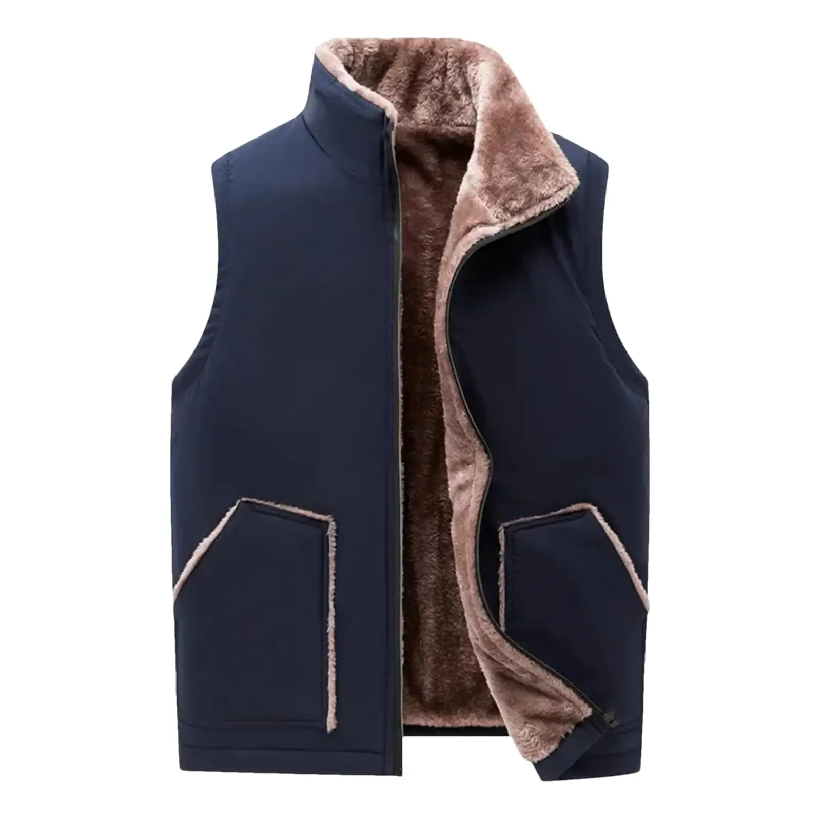 New Men's Warm Vest Autumn Winter Casual Stand Neck Sleeveless Jackets Thicker Fleece Windproof Waistcoat Men Outdoor Vest Coats
New Men's Warm Vest Autumn Winter Casual Stand Neck Sleeveless Jackets Thicker Fleece Windproof Waistcoat Men Outdoor Vest Coats