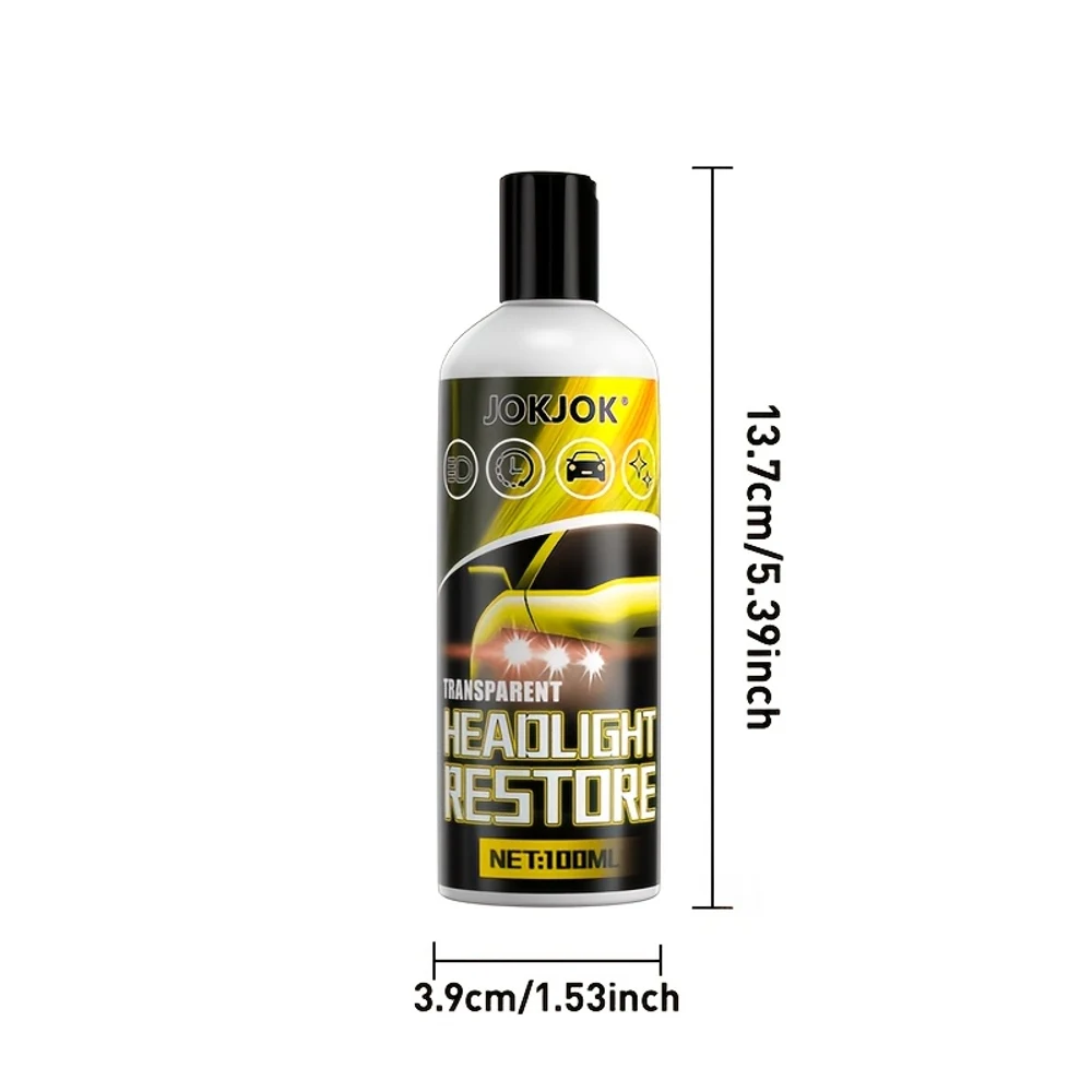 100ML Professional Car Headlight Restoration Solution – Eliminates Yellowing, Oxidation, And Haze, Advanced Lens Polishing And G
100ML Professional Car Headlight Restoration Solution – Eliminates Yellowing, Oxidation, And Haze, Advanced Lens Polishing And G