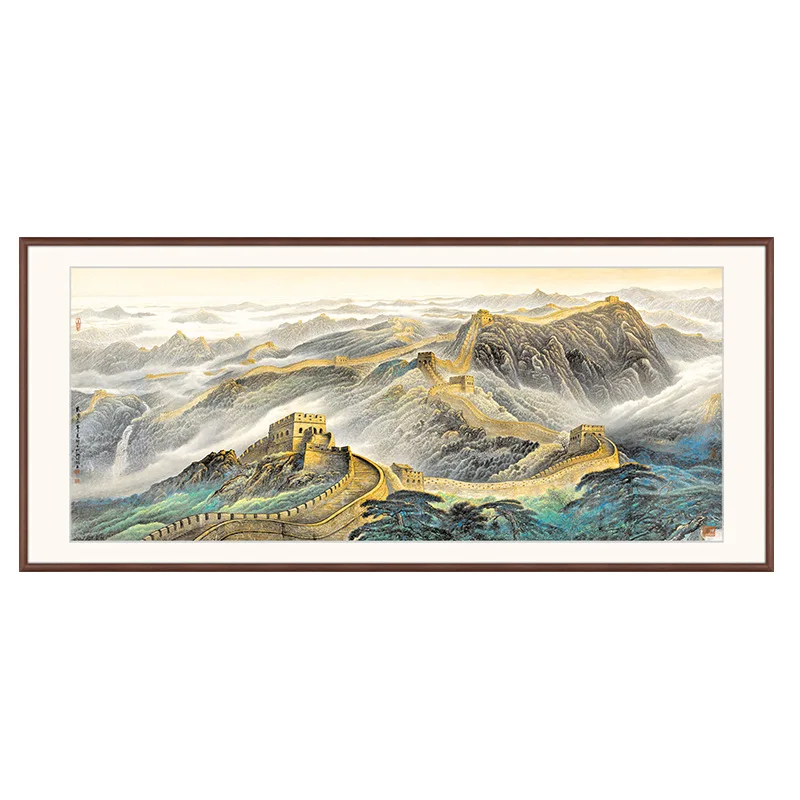 Chinese living room, sofa background, landscape painting, office, conference room, large calligraphy and painting
Chinese living room, sofa background, landscape painting, office, conference room, large calligraphy and painting