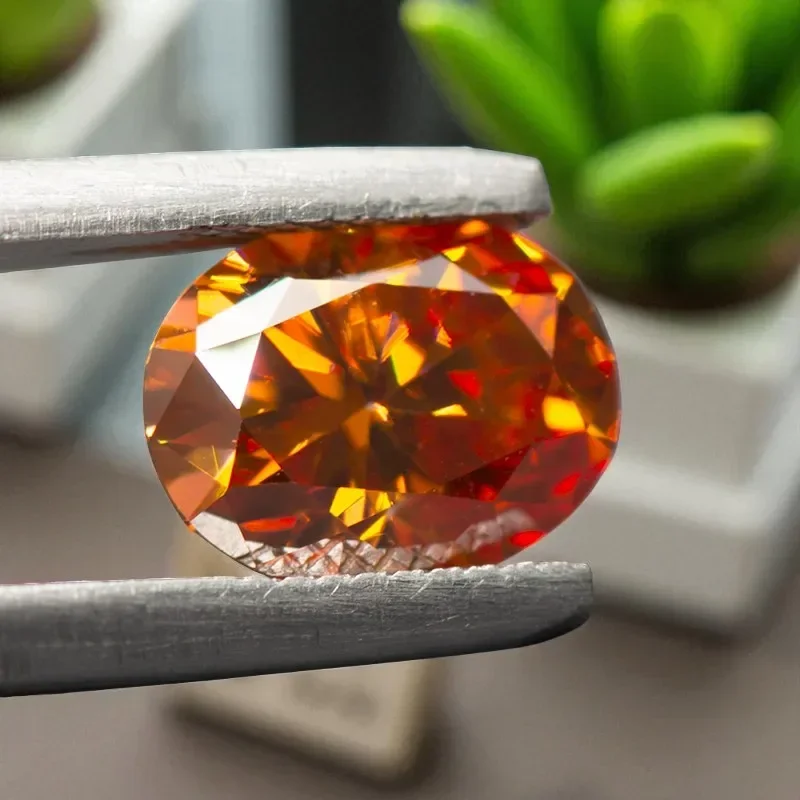 Oval Cut Moissanite Stone Orange Red VVS1 Clarity Pass Diamond Tester With Certificate For Jewely Diy Making
Oval Cut Moissanite Stone Orange Red VVS1 Clarity Pass Diamond Tester With Certificate For Jewely Diy Making