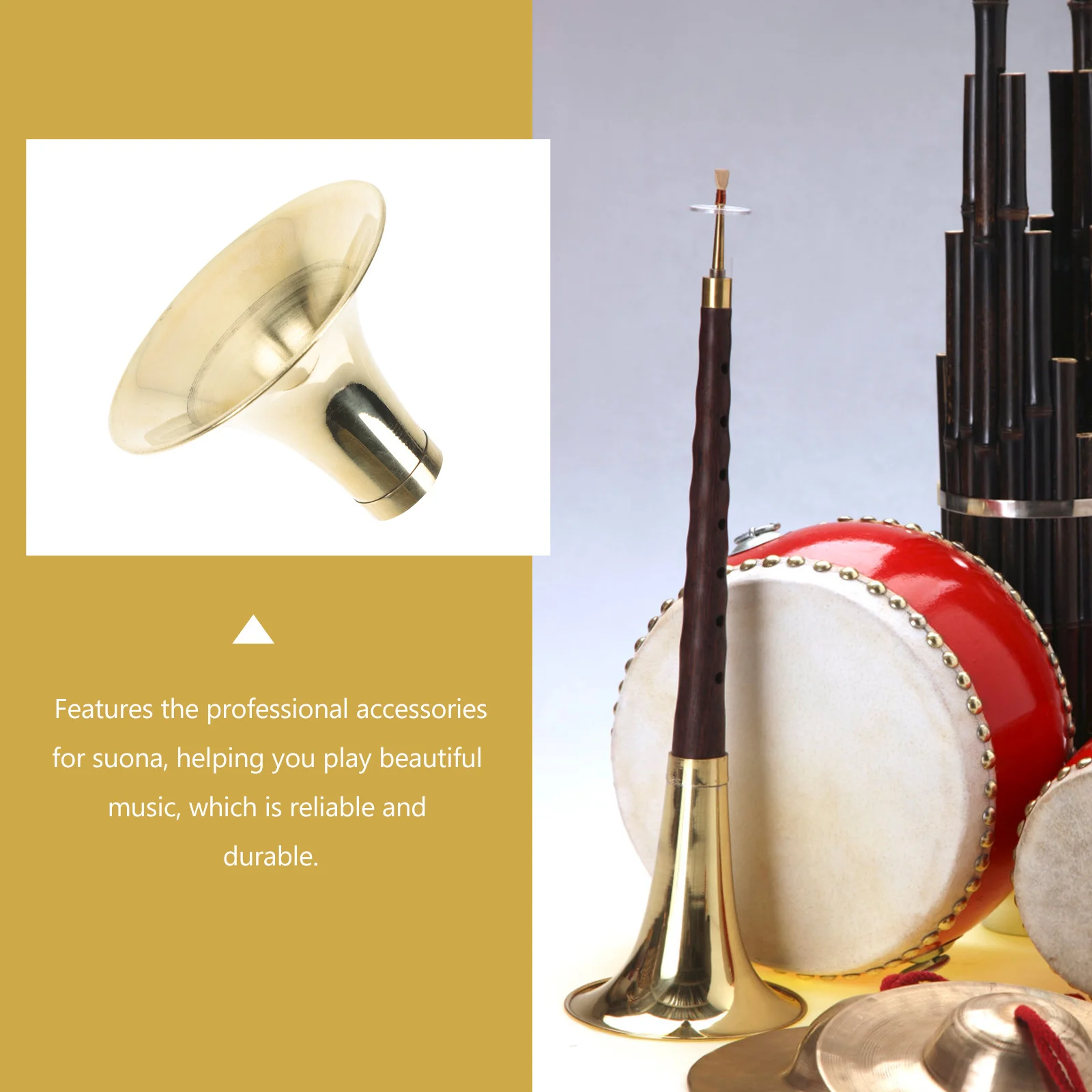 Thickened Suona Horn Replacement Brass Accessory Professional Music Instrument Amplifier Durable Smooth Surface
Thickened Suona Horn Replacement Brass Accessory Professional Music Instrument Amplifier Durable Smooth Surface