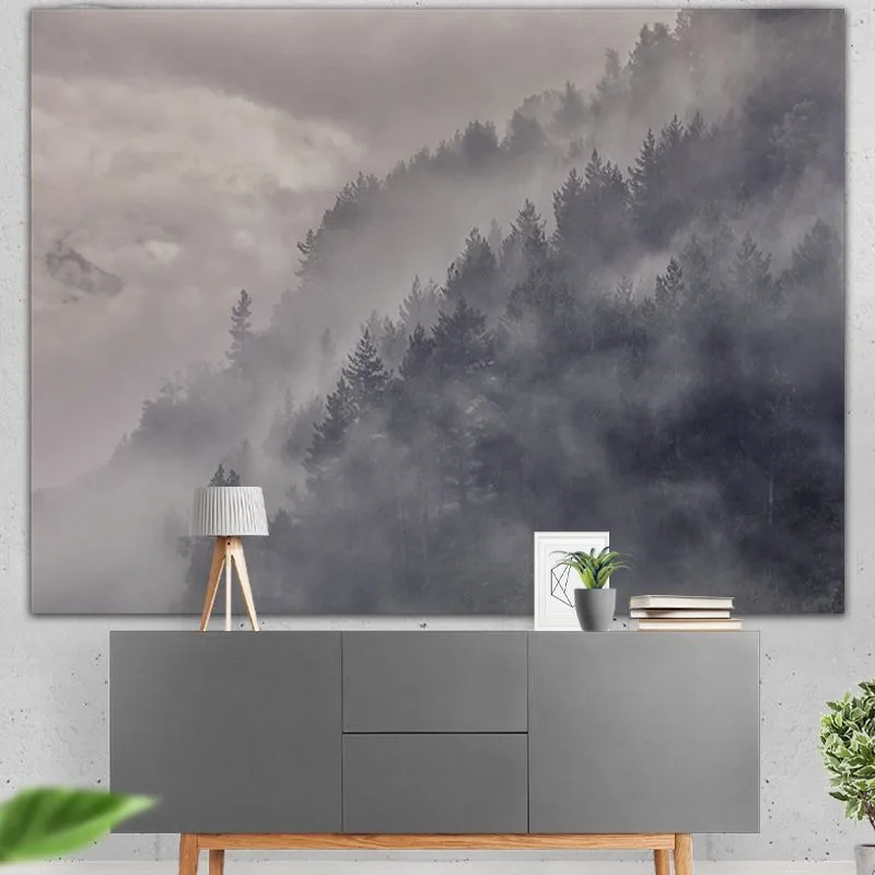 Misty Forest Mountain Tapestry, Moody Nature Wall Hanging for Living Room Decor
Misty Forest Mountain Tapestry, Moody Nature Wall Hanging for Living Room Decor