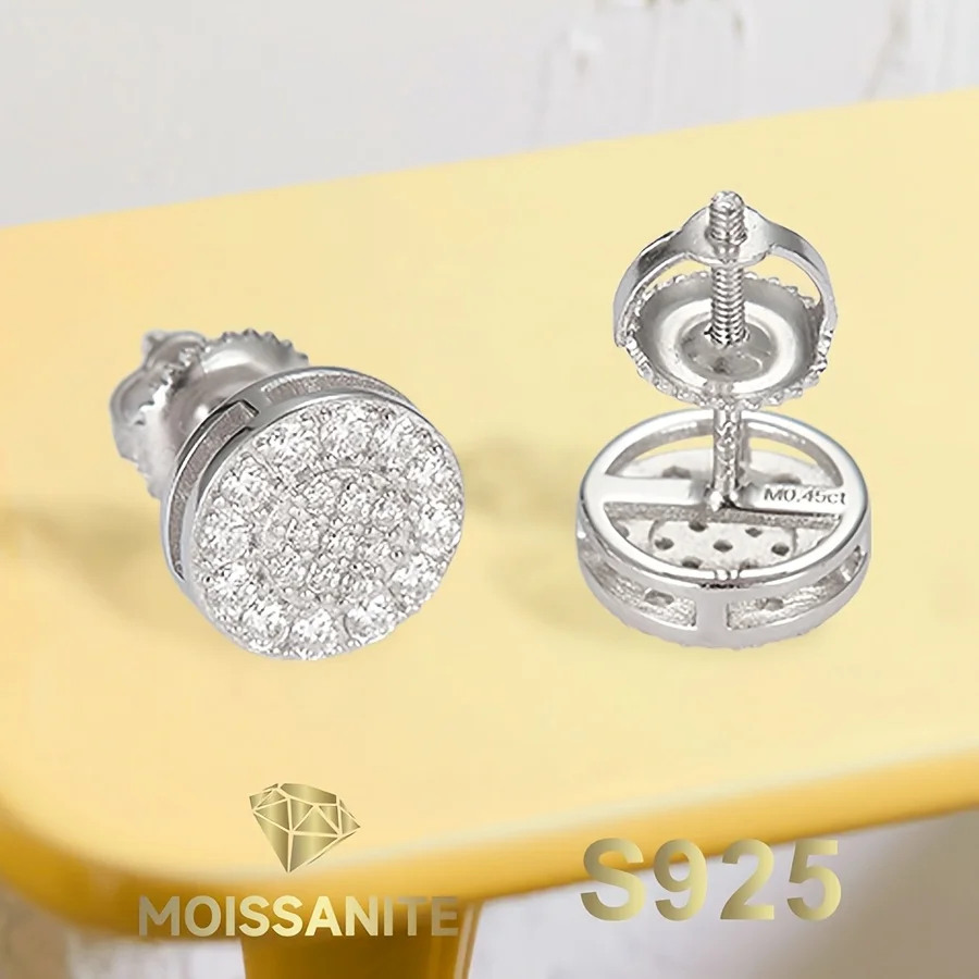 Круглые серьги с муассанитом, серьги-гвоздики из стерлингового серебра 925 пробы для женщин с сертификатом Gra, модные украшения для помолвки, новинка 2025 г.
Круглые серьги с муассанитом, серьги-гвоздики из стерлингового серебра 925 пробы для женщин с сертификатом Gra, модные украшения для помолвки, новинка 2025 г.