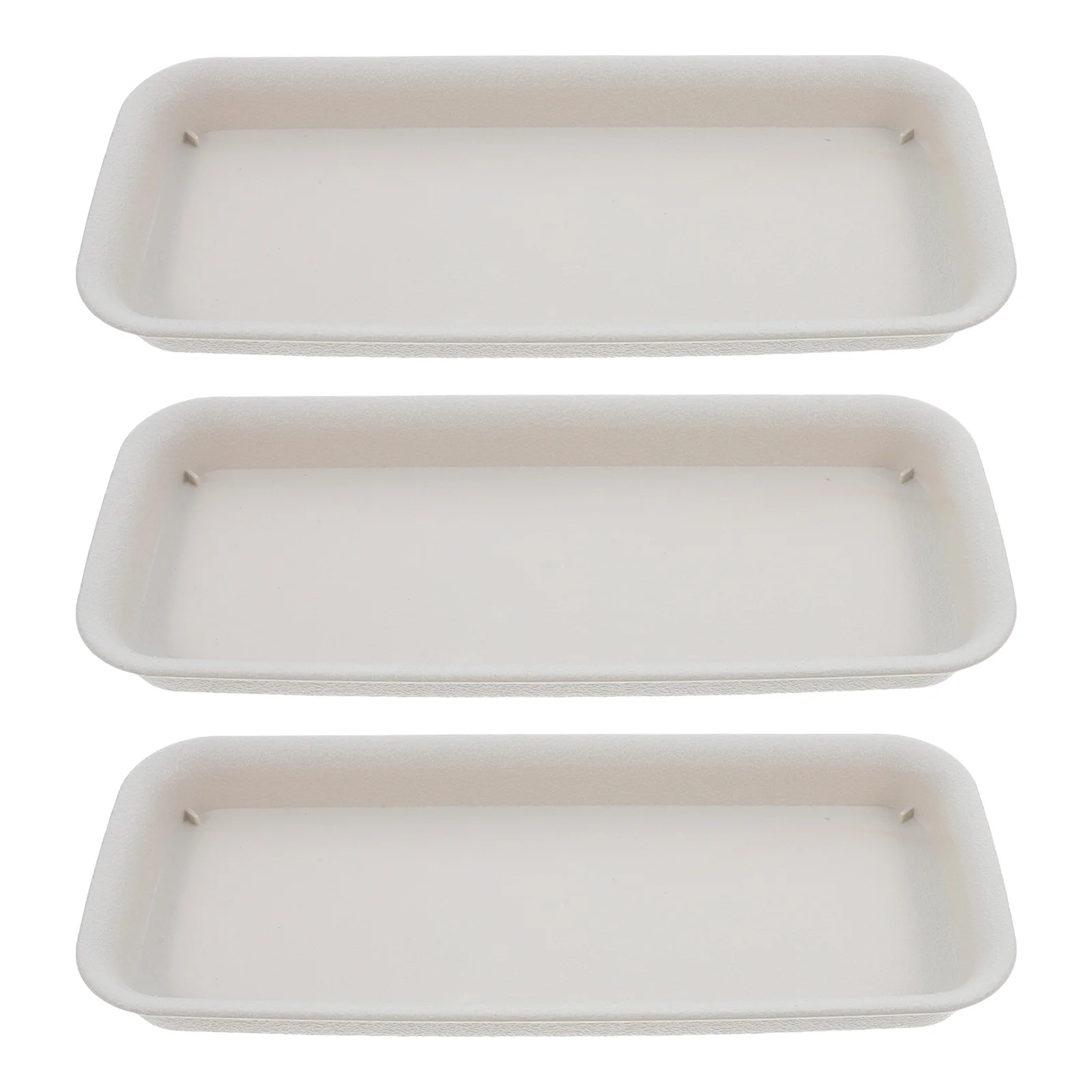 3pcs Rectangle Flower Pot Trays Beige Plant Saucer for Water Collection Long Lasting PP Plastic
3pcs Rectangle Flower Pot Trays Beige Plant Saucer for Water Collection Long Lasting PP Plastic