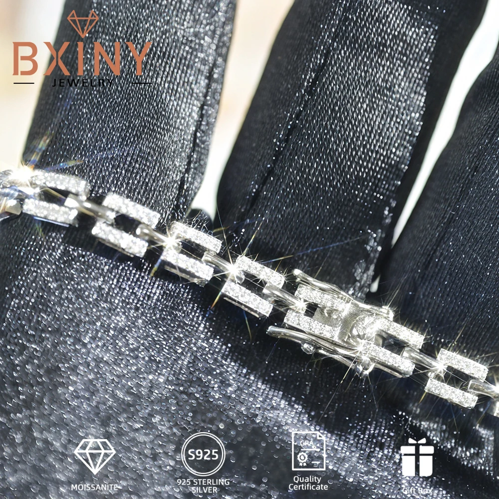 BXINY D Цвет Муассанит Браслеты 100% S925 Серебряная цепочка на бак GRA Сертифицированный бриллиант для женщин и мужчин Обручальные ювелирные изделия Подарки
BXINY D Цвет Муассанит Браслеты 100% S925 Серебряная цепочка на бак GRA Сертифицированный бриллиант для женщин и мужчин Обручальные ювелирные изделия Подарки
