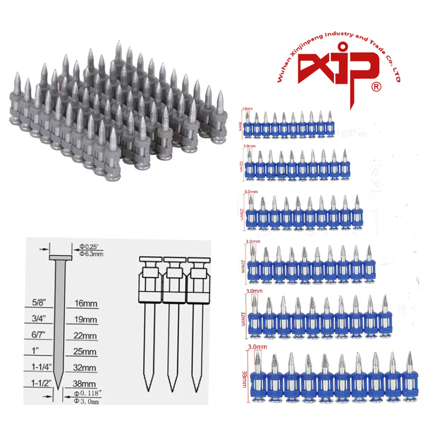 Concrete Nails1000pcs22mm27Packing Industrial Iron Small Nails for Board Al-Alloy Window Frame Gas Nail Fastening Construction
Concrete Nails1000pcs22mm27Packing Industrial Iron Small Nails for Board Al-Alloy Window Frame Gas Nail Fastening Construction