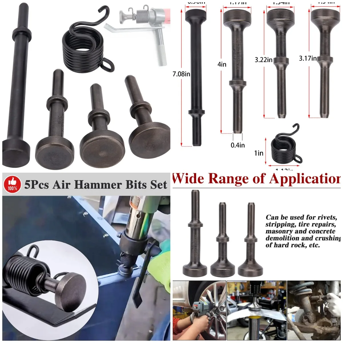 Набор из 5 битов для разглаживания пневматических молотков, пневматические долота расширенной длины с пружиной
Набор из 5 битов для разглаживания пневматических молотков, пневматические долота расширенной длины с пружиной