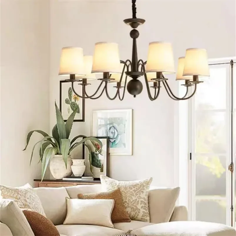 2025 European Rustic Chandelier American Retro Black Iron Cloth Light Fixture Kitchen Bar Cafe Living Room Dining Room Light Fix
2025 European Rustic Chandelier American Retro Black Iron Cloth Light Fixture Kitchen Bar Cafe Living Room Dining Room Light Fix
