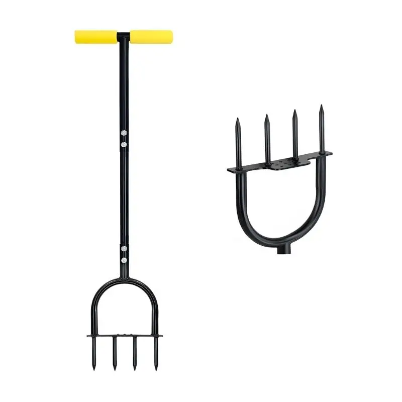 4 Prong Carbon Steel Garden Aerator Tool For Soil Loosening And Oxygenation With Ergonomic Handle D2RD
4 Prong Carbon Steel Garden Aerator Tool For Soil Loosening And Oxygenation With Ergonomic Handle D2RD