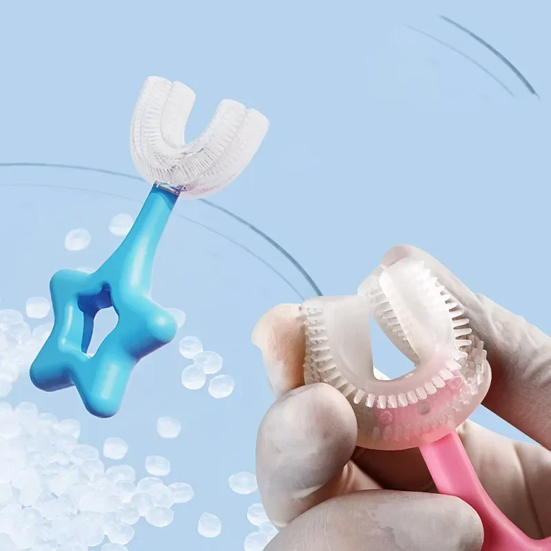 Solid Silicone Training 360 Toothbrush for Boys Girls Baby Kids Soft U-shaped Newborn Teeth Whitening Teethers Health Cleaner
Solid Silicone Training 360 Toothbrush for Boys Girls Baby Kids Soft U-shaped Newborn Teeth Whitening Teethers Health Cleaner