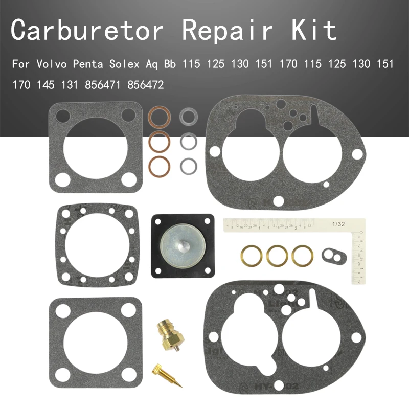 Carburetor Repair Kit For Volvo Penta Solex Aq Bb 115 125 130 151 170 115 125 130 151 170 145 131 856471 856472
Carburetor Repair Kit For Volvo Penta Solex Aq Bb 115 125 130 151 170 115 125 130 151 170 145 131 856471 856472