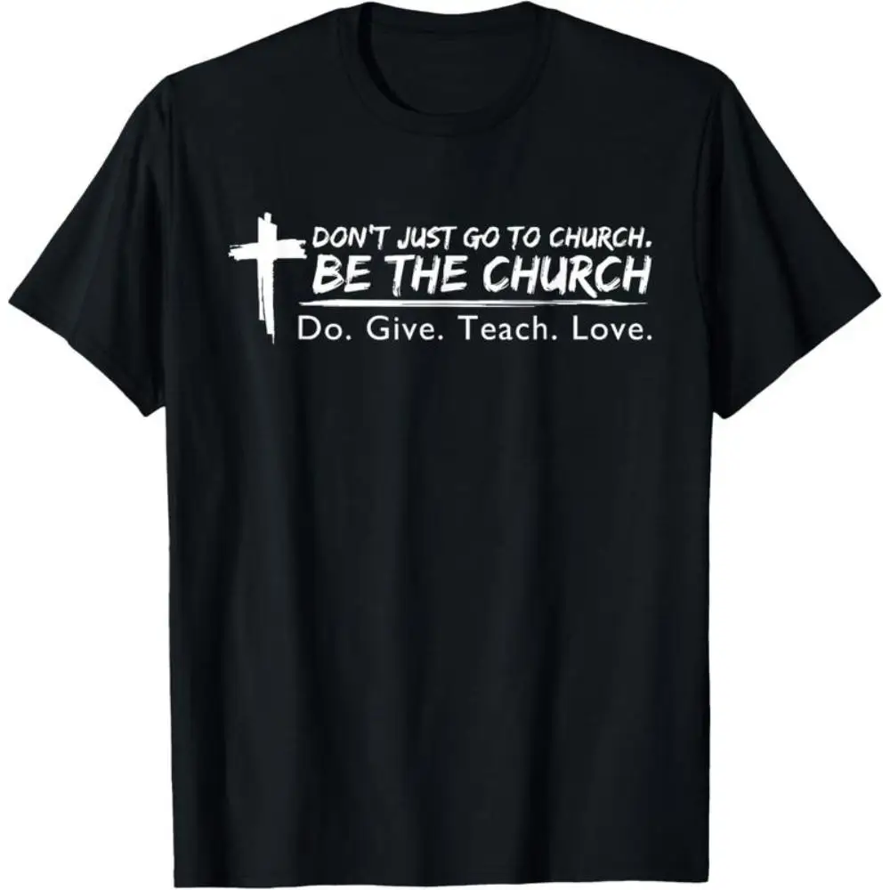 Christian T-shirt Women Men Be The Church Slogan Top Cross Graphic Tee Jesus Faith Religious Gift
Christian T-shirt Women Men Be The Church Slogan Top Cross Graphic Tee Jesus Faith Religious Gift