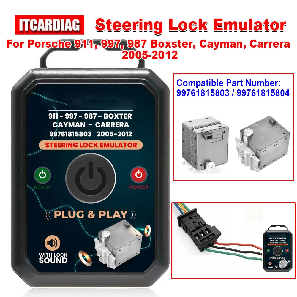 For Porsche 911 997 987 Boxster Cayman Carrera 2005-2012 ELV Steering Lock Emulator Simulator Compatible 99761815803 99761815804
For Porsche 911 997 987 Boxster Cayman Carrera 2005-2012 ELV Steering Lock Emulator Simulator Compatible 99761815803 99761815804