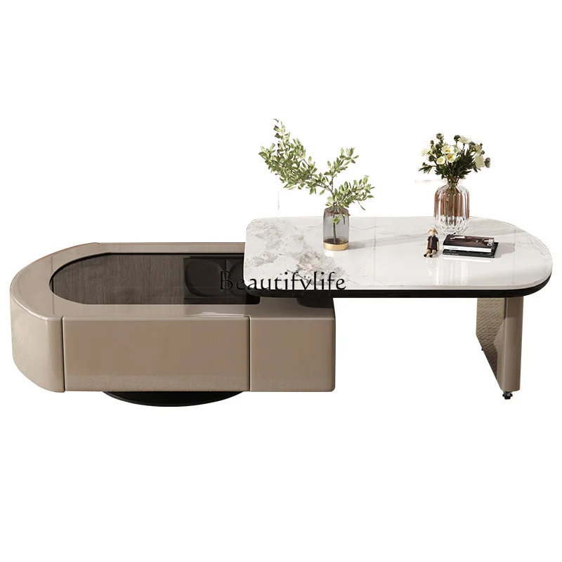 Italian minimalist rotating coffee table living room household high-end atmospheric microcrystalline stone
Italian minimalist rotating coffee table living room household high-end atmospheric microcrystalline stone