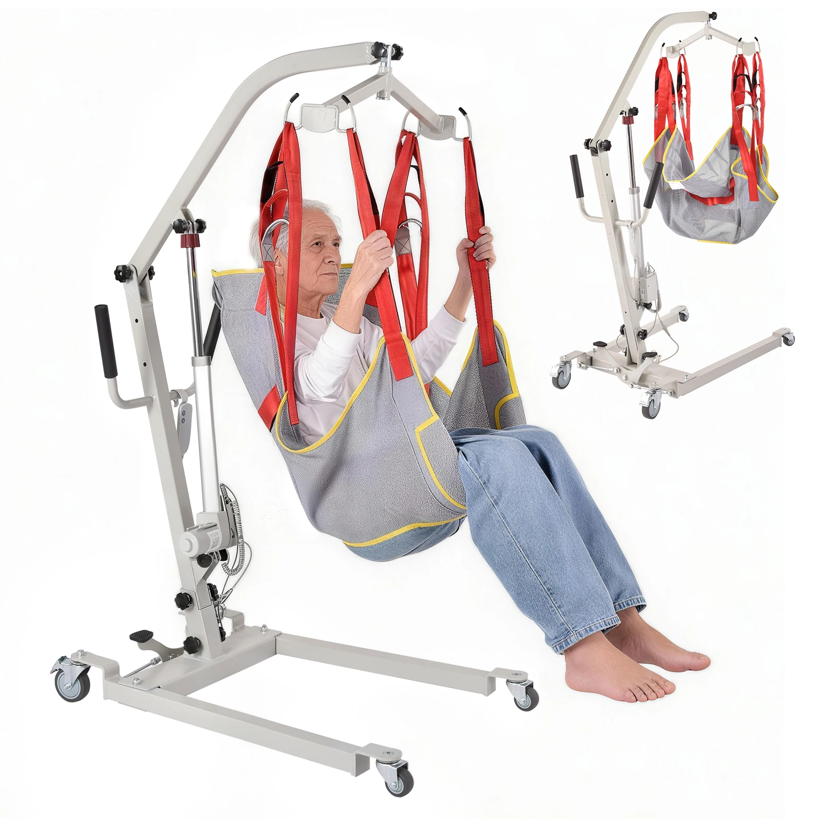 510 lbs Electric Patient Transfer Lift, 6000N Motor Handicap Lifting Equipment with Sling for Home & Travel
510 lbs Electric Patient Transfer Lift, 6000N Motor Handicap Lifting Equipment with Sling for Home & Travel