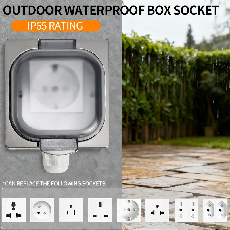 IP65 Waterproof Outdoor Electrical Box, Universal Mounting (Surface/Flush) Junction Box for Bathroom, Kitchen, Weatherproof DIY
IP65 Waterproof Outdoor Electrical Box, Universal Mounting (Surface/Flush) Junction Box for Bathroom, Kitchen, Weatherproof DIY