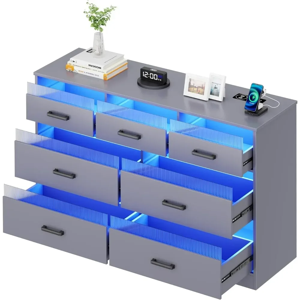 Grey Dresser for Bedroom , 7 Drawers Large Chest of Drawers, Modern Dresser with Charging Station, Wood Bedroom Dresser
Grey Dresser for Bedroom , 7 Drawers Large Chest of Drawers, Modern Dresser with Charging Station, Wood Bedroom Dresser