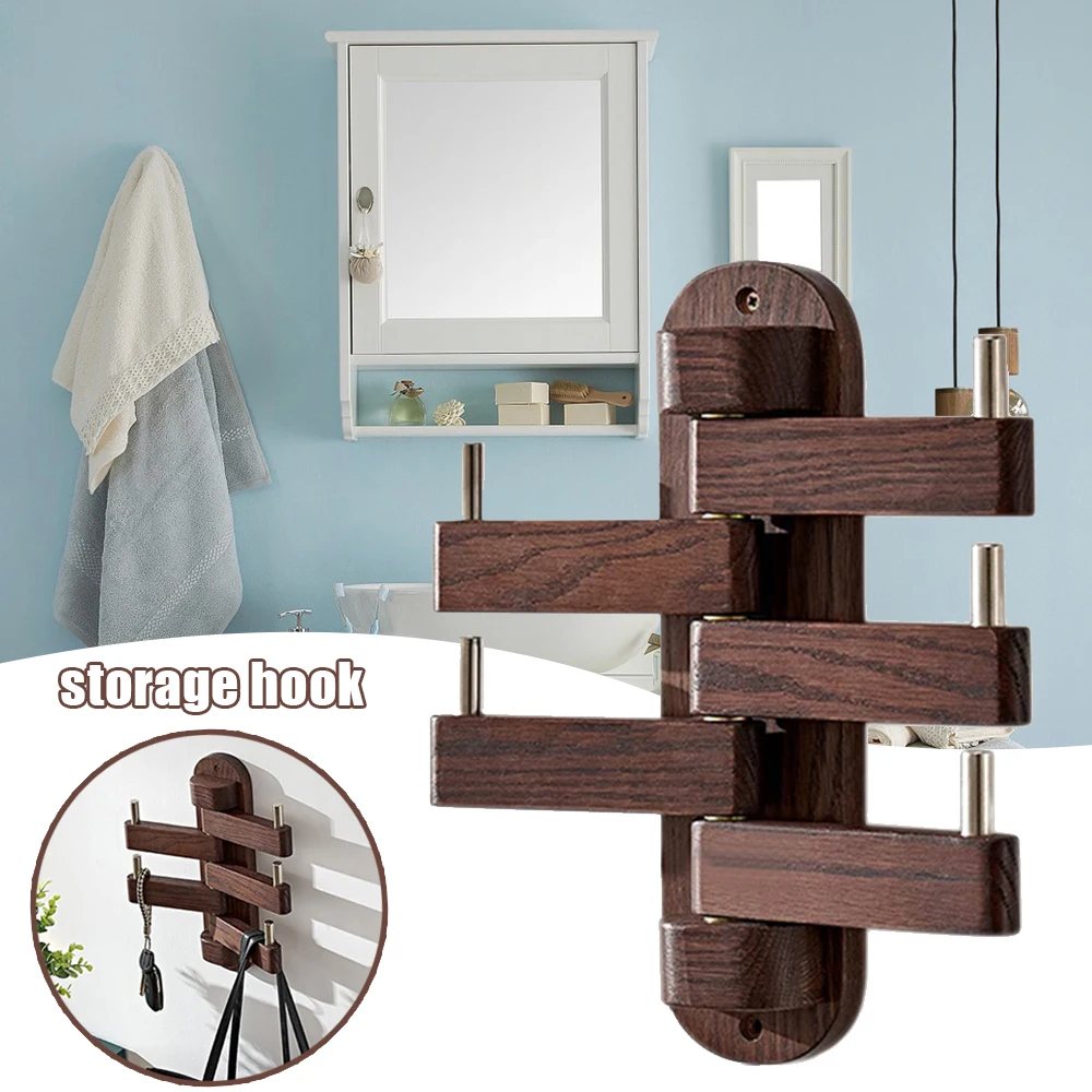 Wooden Rotating Folding Hook Wall Hanging Hook Bathroom Towel Storage Hook Wood Bathroom Towel Organizer Creative Bag Hanger
Wooden Rotating Folding Hook Wall Hanging Hook Bathroom Towel Storage Hook Wood Bathroom Towel Organizer Creative Bag Hanger
