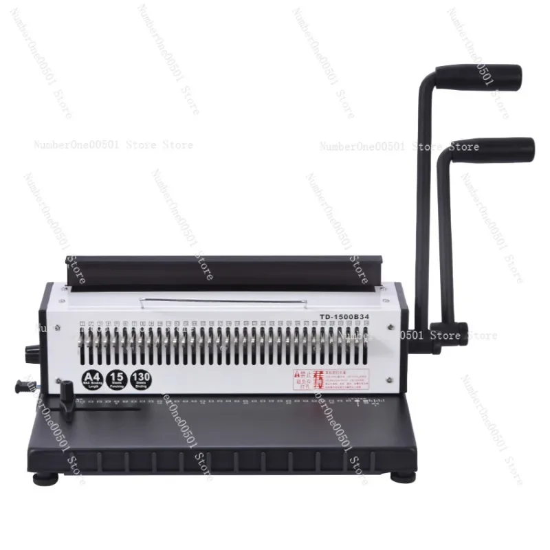 TD-1500B34 Manual Spiral Wire Binding Machine Metal 34 Punching Hole Square 4*4mm Photo Album A4 Paper Binder Puncher Machine
TD-1500B34 Manual Spiral Wire Binding Machine Metal 34 Punching Hole Square 4*4mm Photo Album A4 Paper Binder Puncher Machine