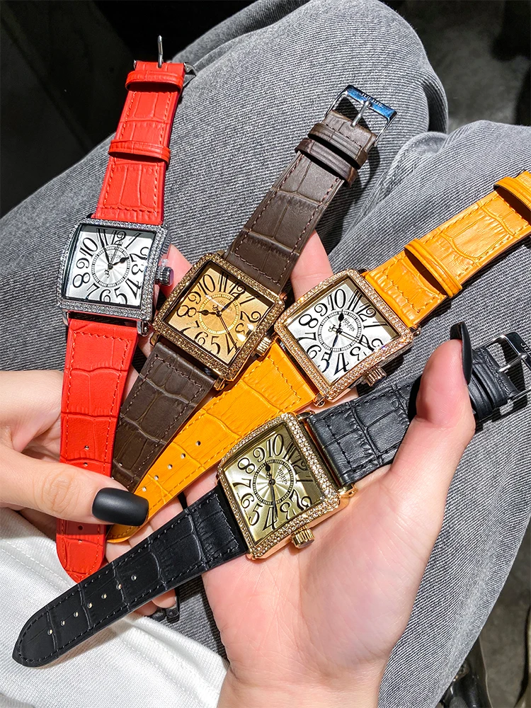 2024 new large dial women's watch brand Frank watch women's high-end square elegant watch female gift original gift 
2024 new large dial women's watch brand Frank watch women's high-end square elegant watch female gift original gift