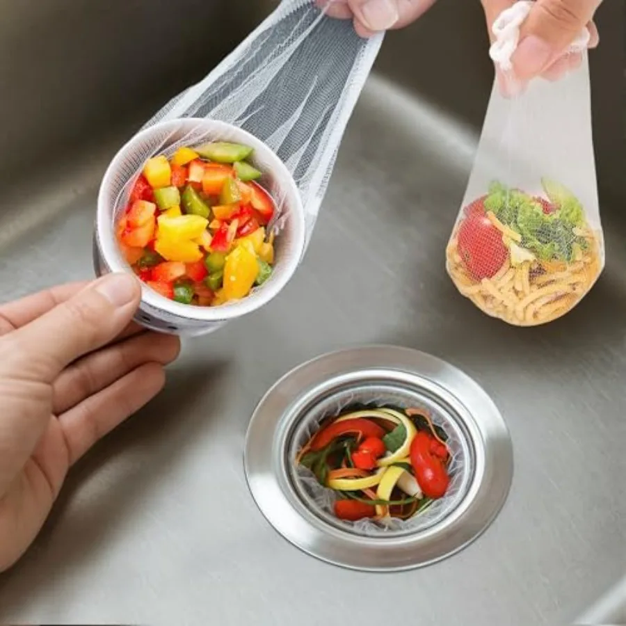 100 PCS Kitchen Sink Strainer Mesh Bag, Disposable Mesh Sink Strainer Bags, Fit All Drain Sinks for Kitchen, Bath, Tub, Keep Yo
100 PCS Kitchen Sink Strainer Mesh Bag, Disposable Mesh Sink Strainer Bags, Fit All Drain Sinks for Kitchen, Bath, Tub, Keep Yo