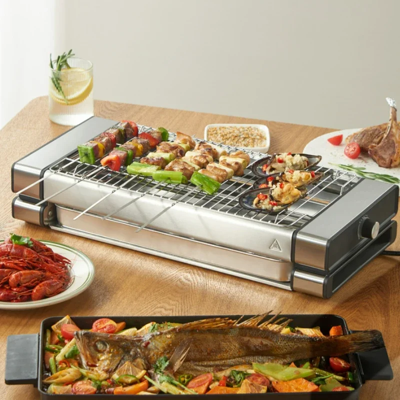 Indoor Electric BBQ Grill, MultiFunction Roaster and Skewer Maker for Home Use, Quick Heat Grill, Compact Barbecue Device
Indoor Electric BBQ Grill, MultiFunction Roaster and Skewer Maker for Home Use, Quick Heat Grill, Compact Barbecue Device