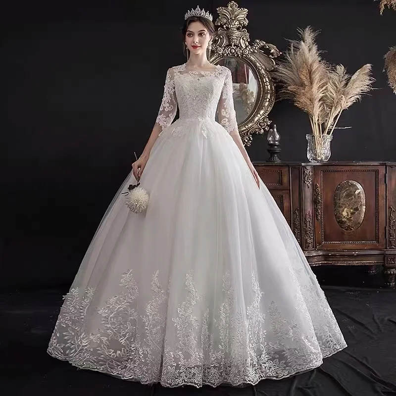 Elegant High Waist Wedding Dress with Sleeves Floor Length Veil Bridal Outfit for Small Stature Brides Beautiful Entrance Cou...
Elegant High Waist Wedding Dress with Sleeves Floor Length Veil Bridal Outfit for Small Stature Brides Beautiful Entrance Cou...
