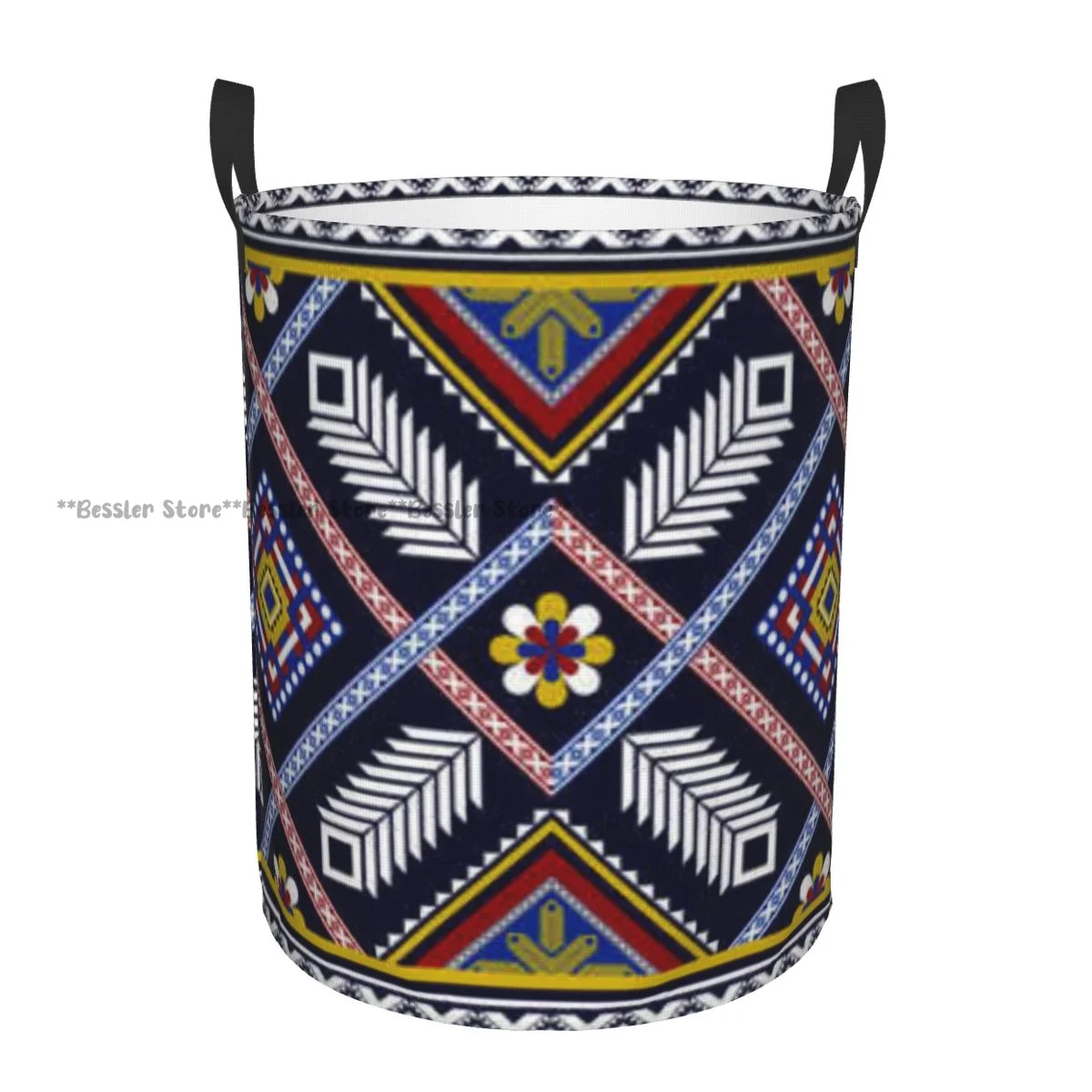 Laundry Basket Oriental Ethnic Traditional Flower Round Storage Bin Collapsible Hamper Clothes Bucket Organizer
Laundry Basket Oriental Ethnic Traditional Flower Round Storage Bin Collapsible Hamper Clothes Bucket Organizer