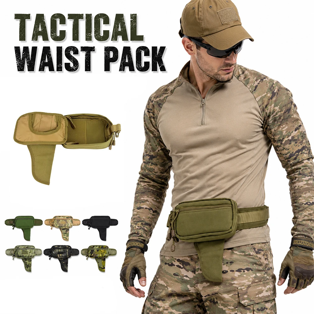 Tactical Gun Holster Waist Pack Airsoft Multi-Functional Portable Concealed Holster Utility Storage Belt Pouch for CS Training
Tactical Gun Holster Waist Pack Airsoft Multi-Functional Portable Concealed Holster Utility Storage Belt Pouch for CS Training