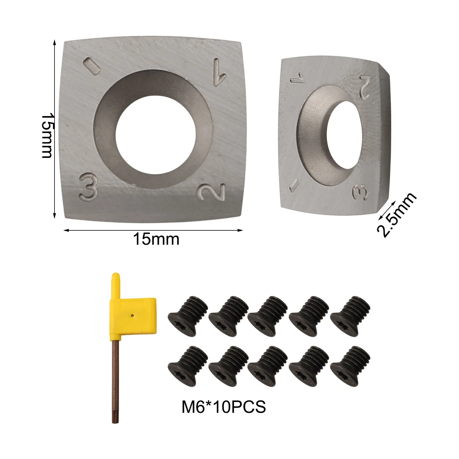 10pcs Carbide Cutting Inserts with R50 Edges Perfectly Designed for Professional For Woodworking and Lathe Applications
10pcs Carbide Cutting Inserts with R50 Edges Perfectly Designed for Professional For Woodworking and Lathe Applications