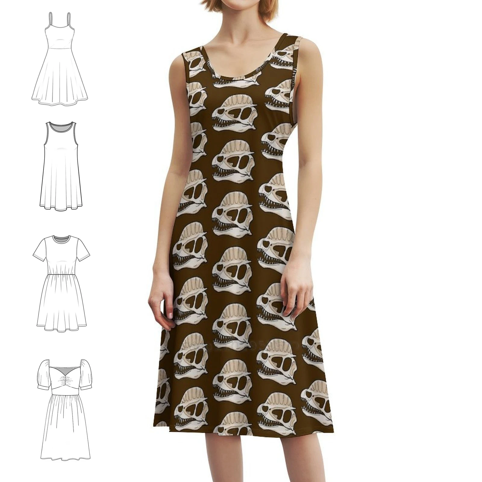 Dilophosaurus Skull Vintage Bohemian Dress Puff Sleeve Or Sleeveless Options For Women Dress Dilophosaurus Dilophosaurus Skull
Dilophosaurus Skull Vintage Bohemian Dress Puff Sleeve Or Sleeveless Options For Women Dress Dilophosaurus Dilophosaurus Skull