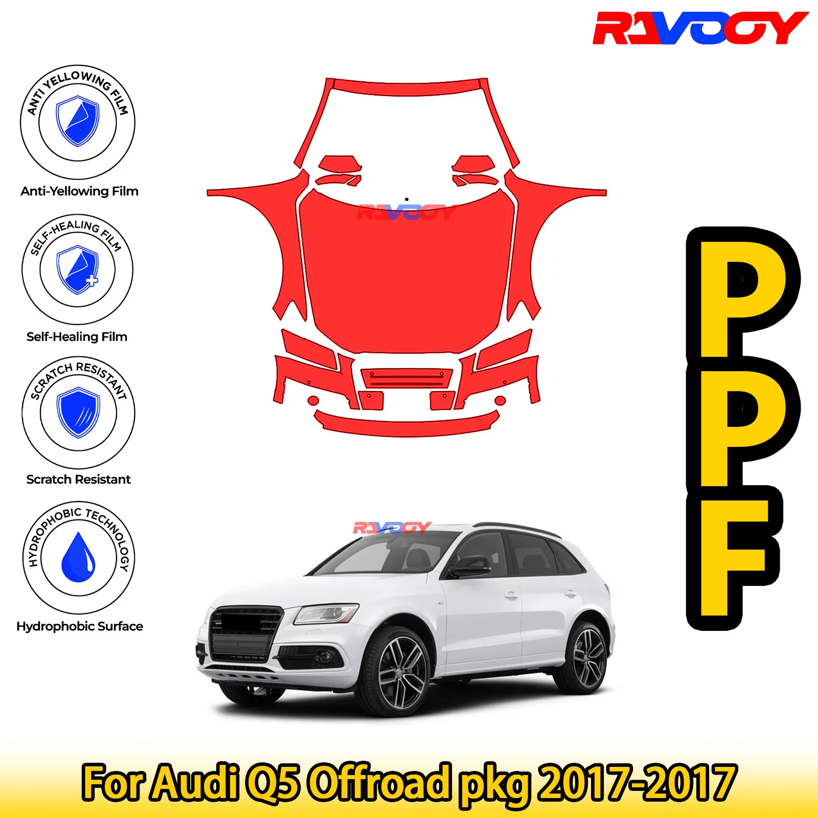 Для Audi Q5 Offroad pkg 2017-2017 глянцевая матовая черная предварительно вырезанная передняя PPF комплект защитная пленка для краски
Для Audi Q5 Offroad pkg 2017-2017 глянцевая матовая черная предварительно вырезанная передняя PPF комплект защитная пленка для краски
