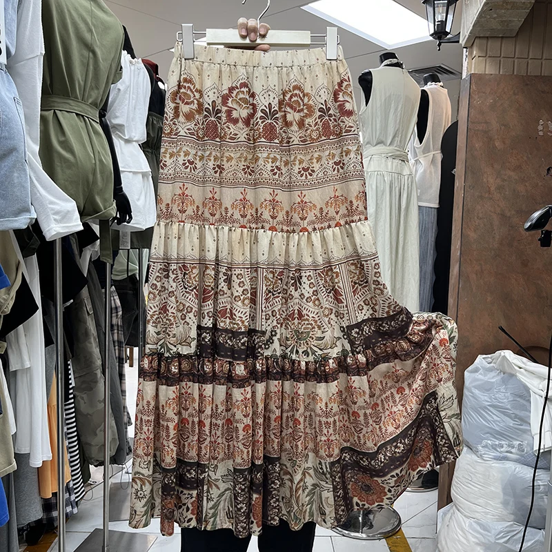 Bohemian Floral Midi Skirt for Women Spring Summer 2025 French Causal Vacation Long Skirts Mujer
Bohemian Floral Midi Skirt for Women Spring Summer 2025 French Causal Vacation Long Skirts Mujer