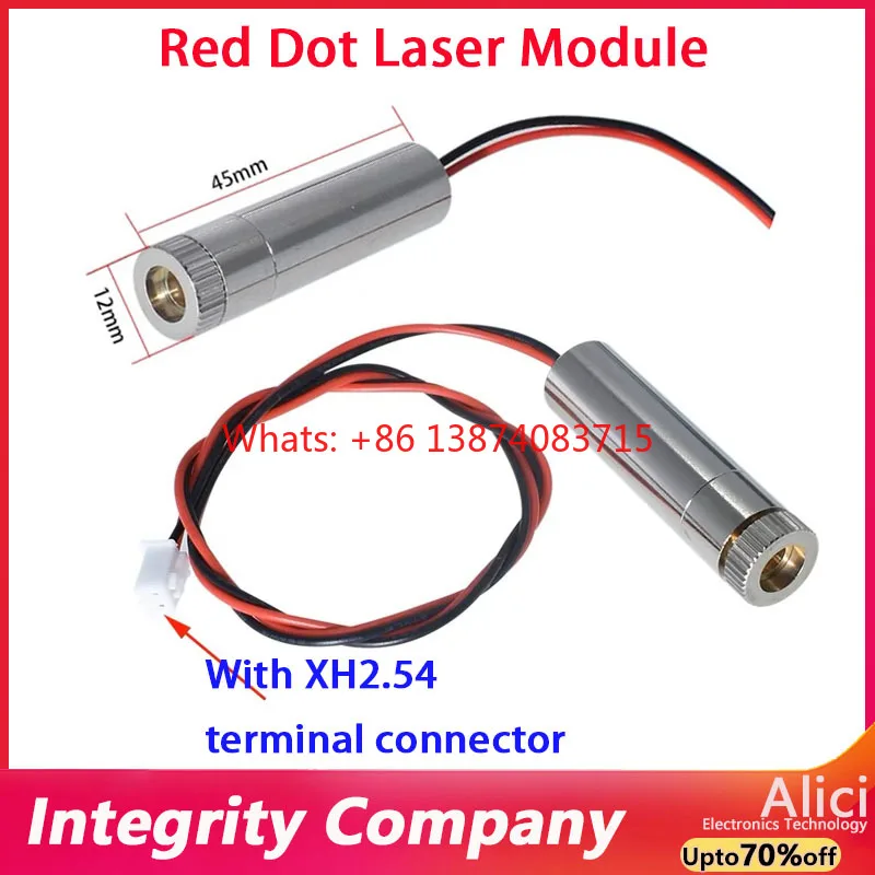 250mw high-power laser module 650nm adjustable focal length 12mm red laser DIY engraving with XH2.54 terminal connector 3-4.5v
250mw high-power laser module 650nm adjustable focal length 12mm red laser DIY engraving with XH2.54 terminal connector 3-4.5v