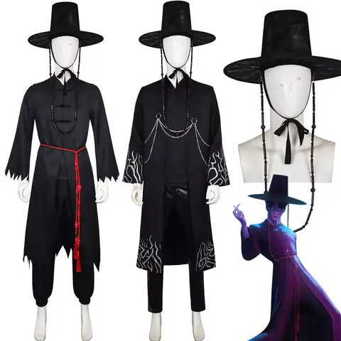 Adult Boys Jinu Kpop Demon Hunters Cosplay Saja Boys Costume Disguise Uniform Hat Idol Roleplay Outfits Halloween Carnival Suit