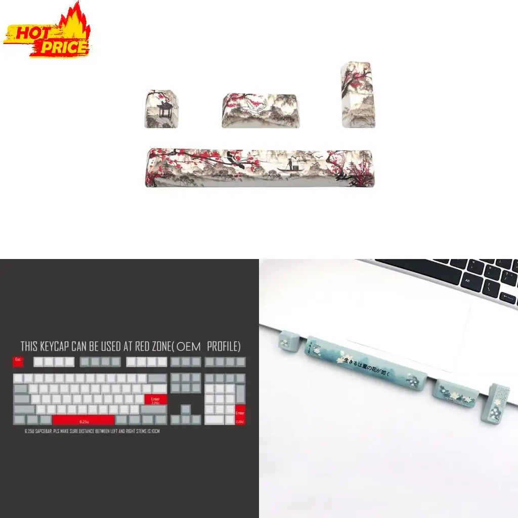 4 Keys PBT OEM Profile Keycaps SPACE 2x ENTER ESC Keycap Dye Subb for Mechanical Keyboard KeyCaps 
4 Keys PBT OEM Profile Keycaps SPACE 2x ENTER ESC Keycap Dye Subb for Mechanical Keyboard KeyCaps