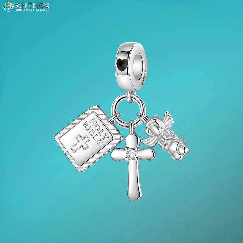 Ahthen 925 Sterling Silver Beads Bible Cross Angel Combo Charms fit Snake Chain Bracelets Necklaces for Women JewelryMaking
Ahthen 925 Sterling Silver Beads Bible Cross Angel Combo Charms fit Snake Chain Bracelets Necklaces for Women JewelryMaking