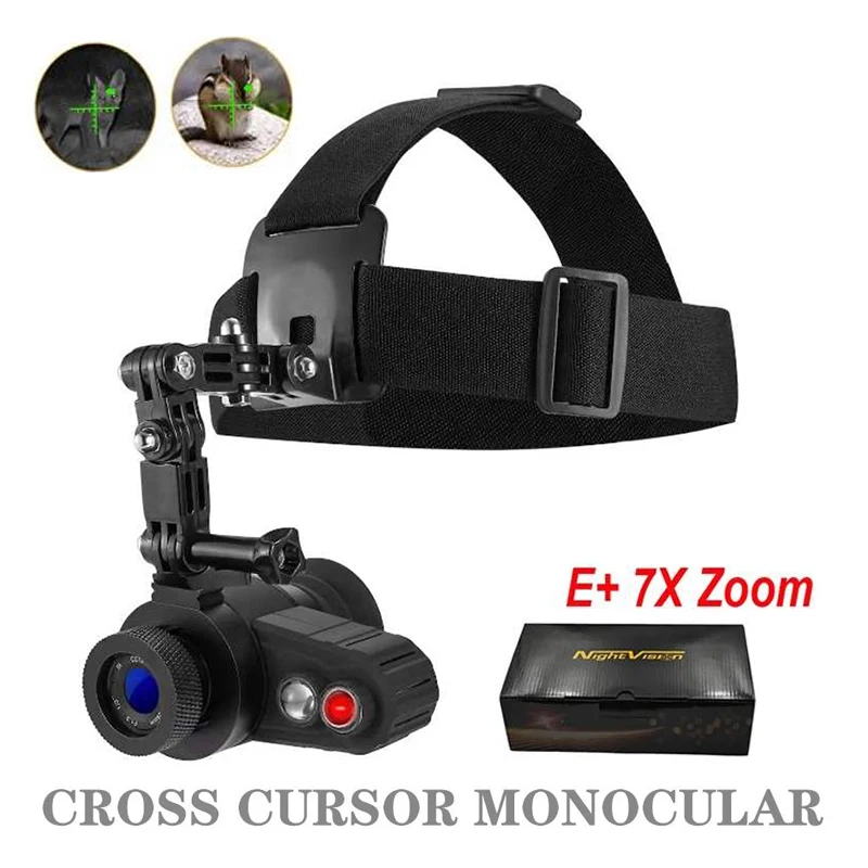 CYF-E+ Cross Cursor Monocular 7X Digital Night Vision 1.5'' HD Screen Head-Mounted Goggles Infrared Scope 500M Telescope Outdoor
CYF-E+ Cross Cursor Monocular 7X Digital Night Vision 1.5'' HD Screen Head-Mounted Goggles Infrared Scope 500M Telescope Outdoor