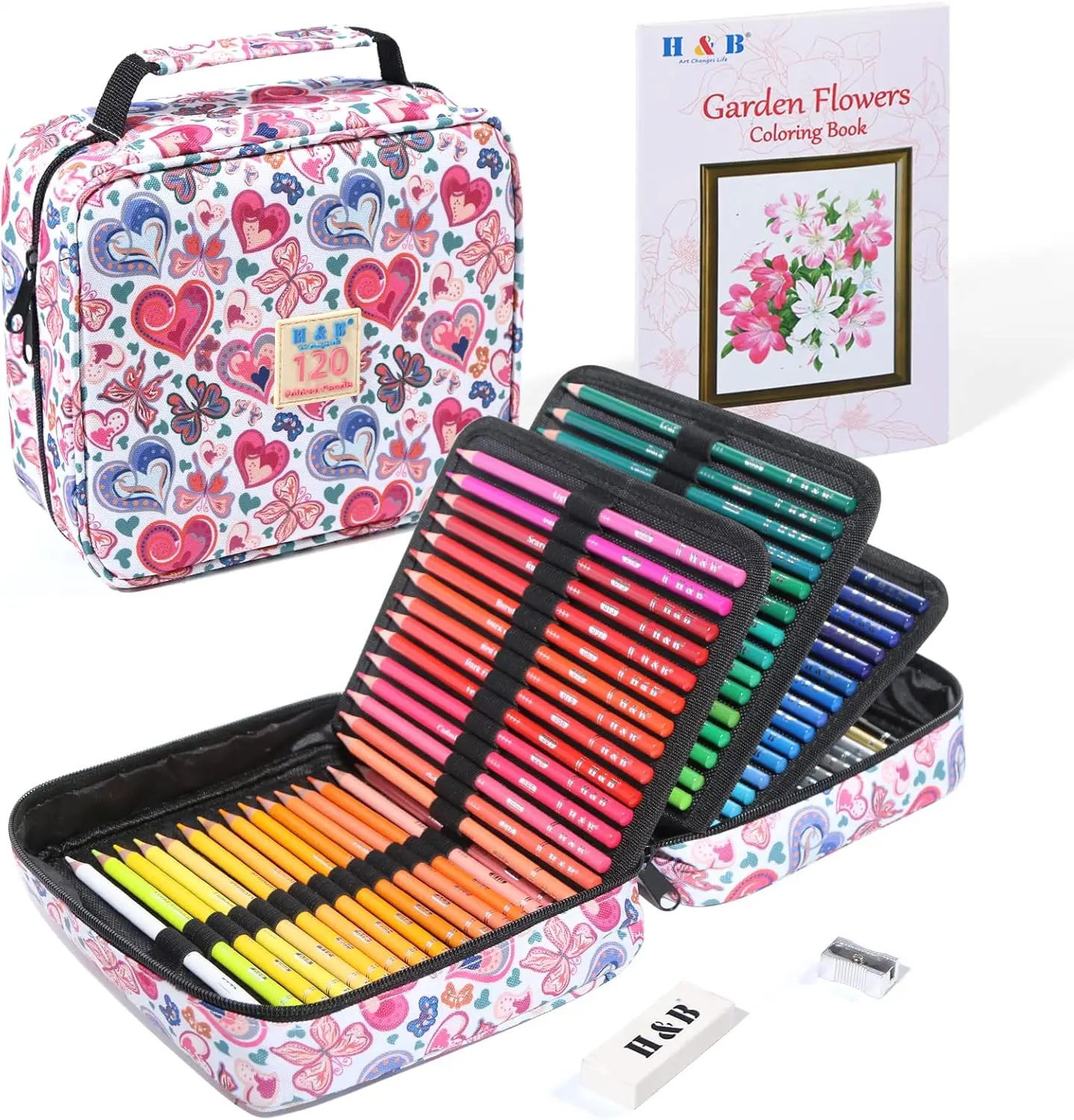 120 Colored Pencils Set with Coloring Book & Case, Art Supplies for Adults Kids Beginners
120 Colored Pencils Set with Coloring Book & Case, Art Supplies for Adults Kids Beginners