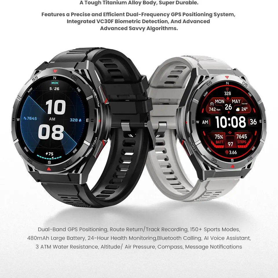 2025 GPS Smart Watch Outdoor Running Watch with Compass Barometer 1.73" AMOLED Touch Screen 1ATM Swimming Christmas Gift
2025 GPS Smart Watch Outdoor Running Watch with Compass Barometer 1.73" AMOLED Touch Screen 1ATM Swimming Christmas Gift