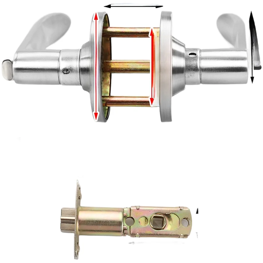 Aluminum Alloy Three Lever Spherical Handle Lock For Bathroom Door 25-65mm With Adjustable Latch For Bedroom Bathroom Door
Aluminum Alloy Three Lever Spherical Handle Lock For Bathroom Door 25-65mm With Adjustable Latch For Bedroom Bathroom Door